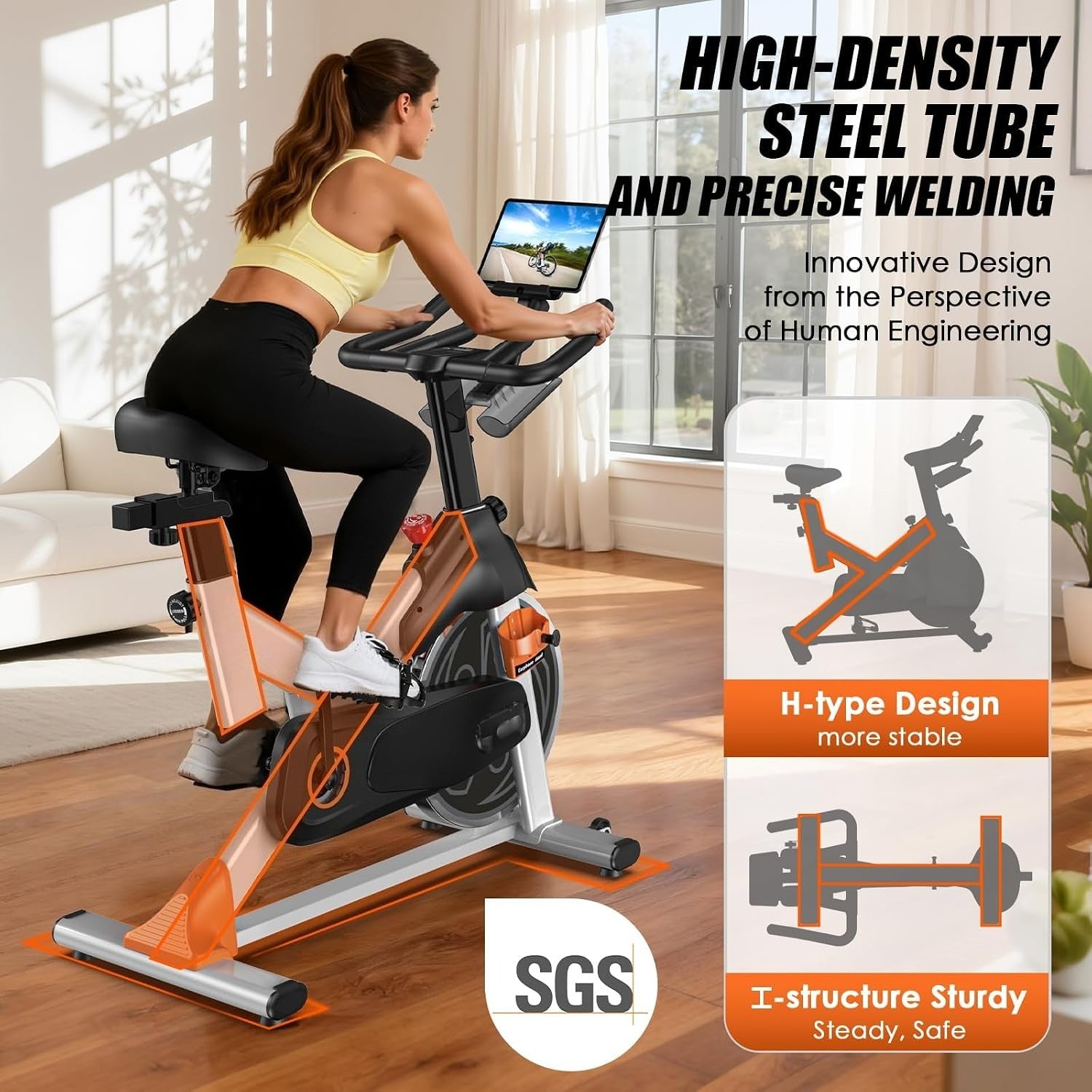 Magnetic App‑Supported Home Exercise Bike