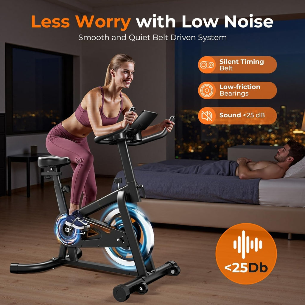 App‑Enabled Quiet Home Exercise Bike
