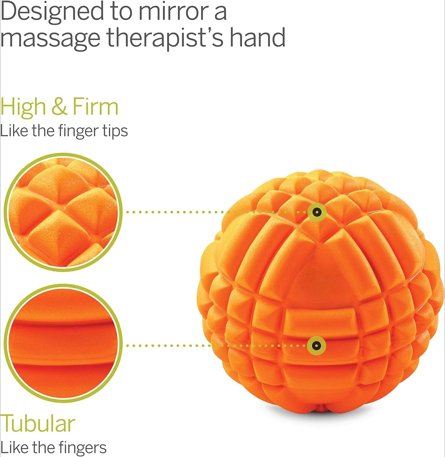 Orange Grid Foam Massage Ball