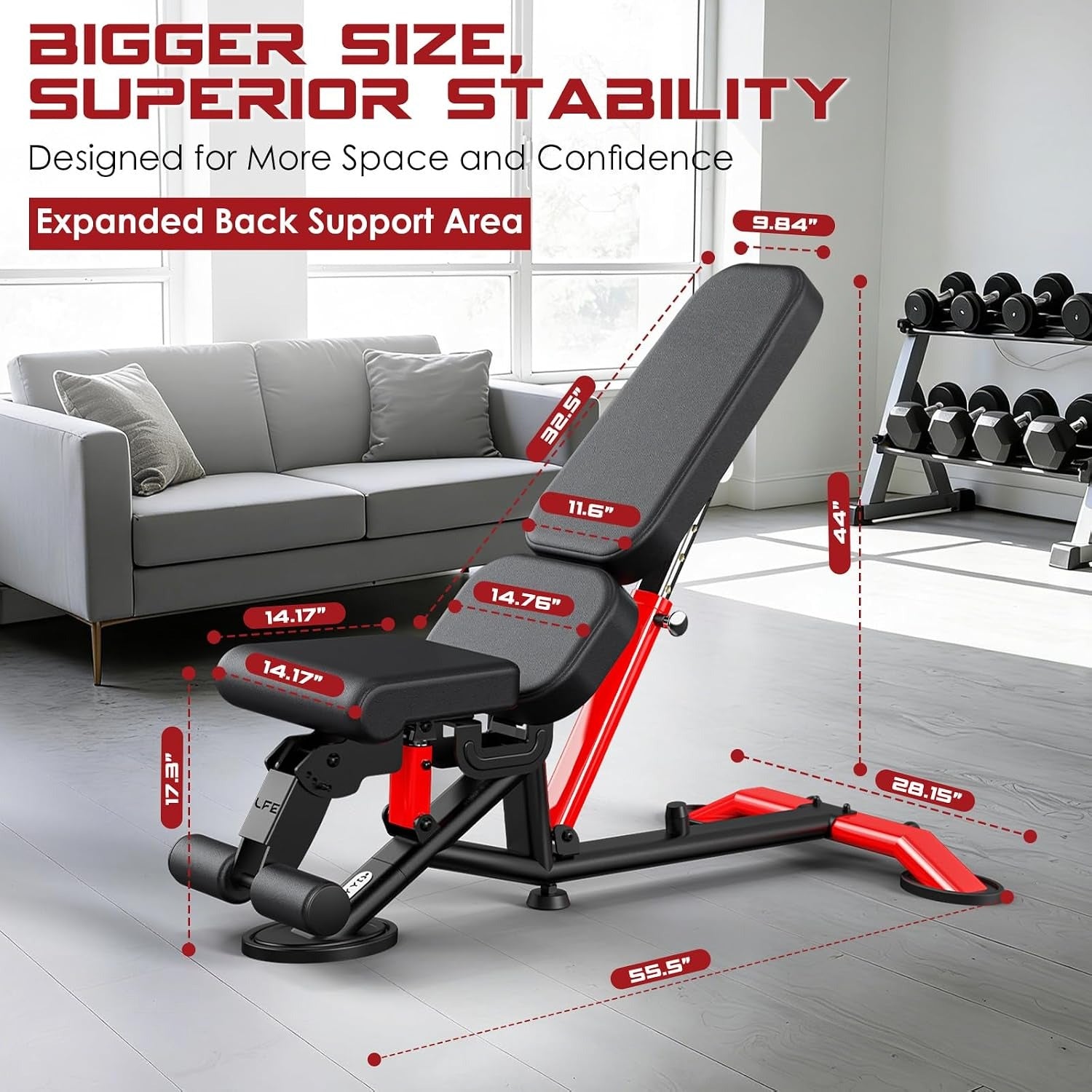 Heavy‑Duty Adjustable Weight Bench