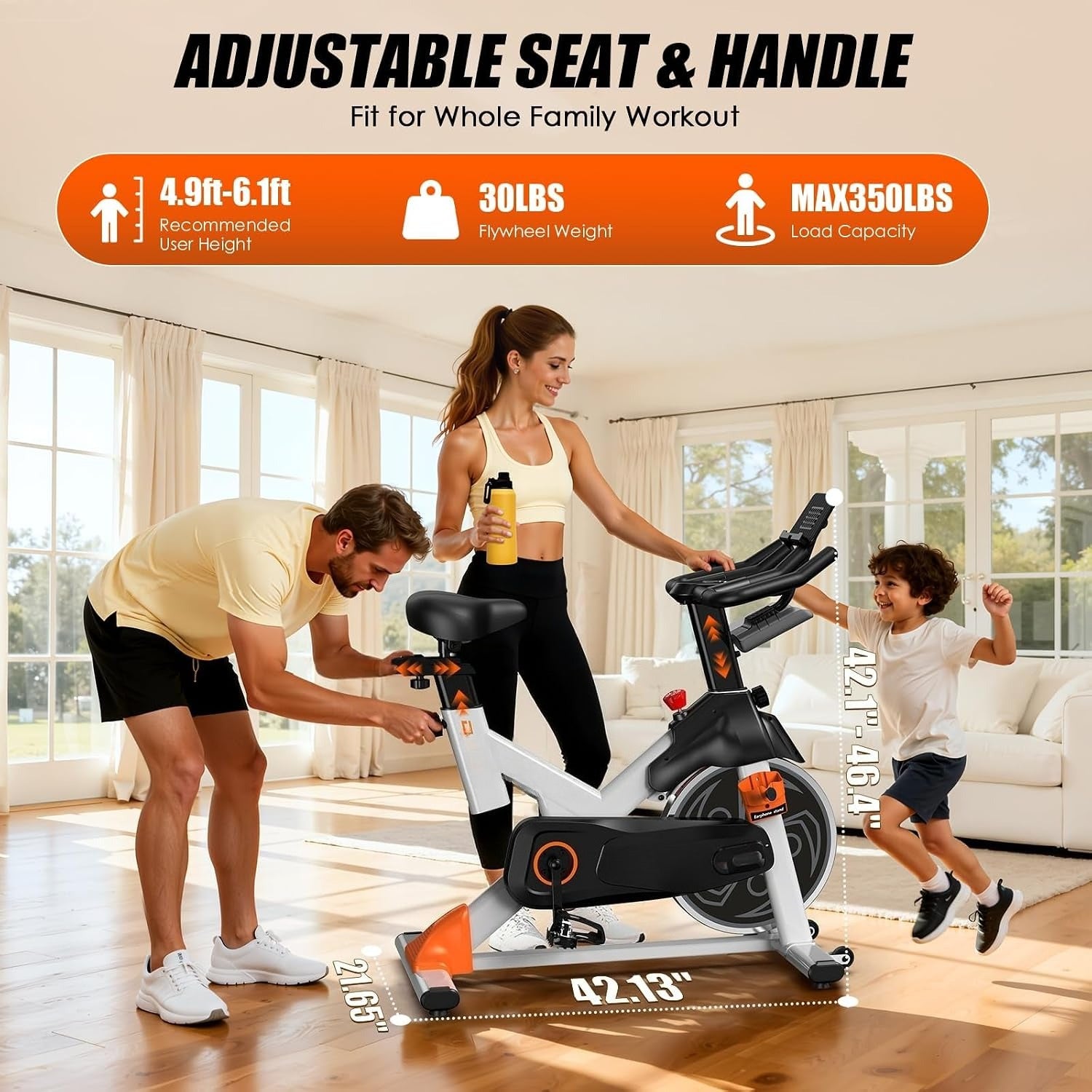 Magnetic App‑Supported Home Exercise Bike