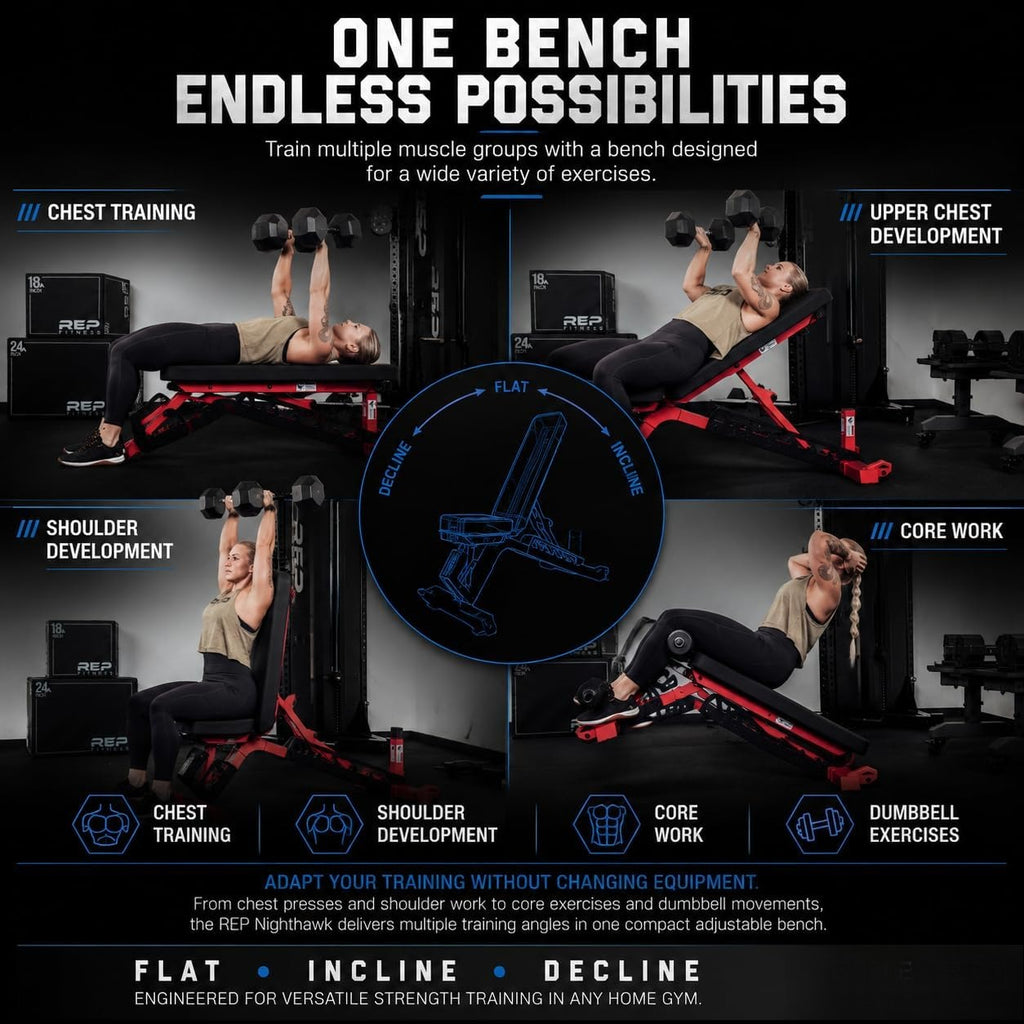 Foldable Adjustable Home Weight Bench