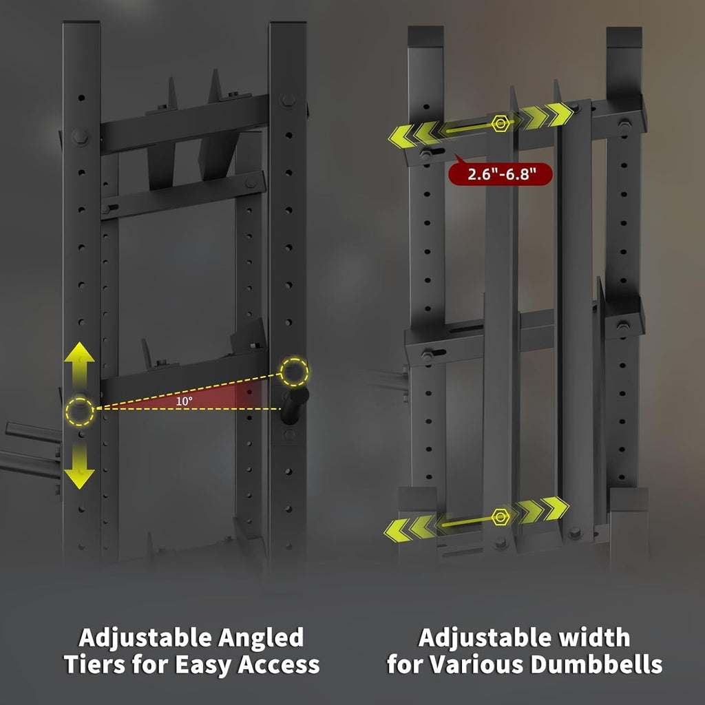 3‑Tier Commercial Dumbbell Storage Rack
