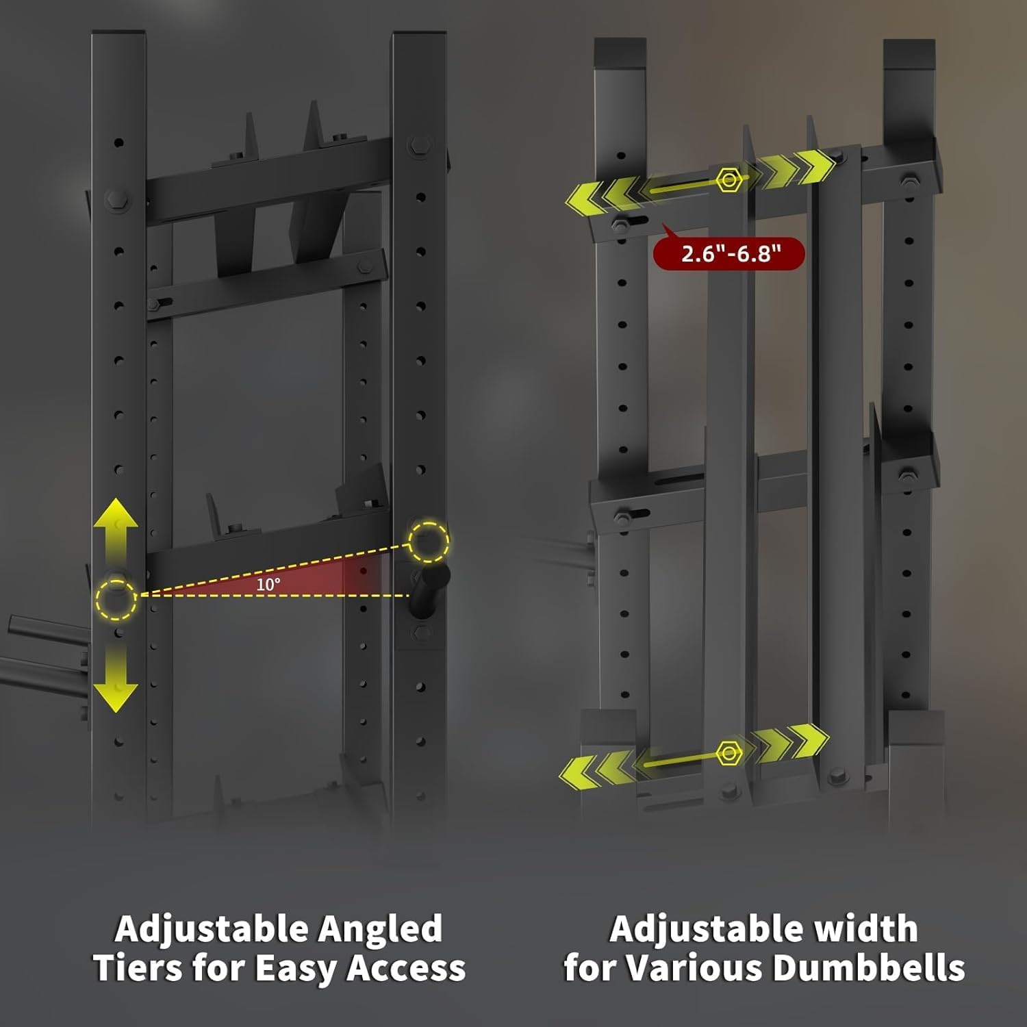 3‑Tier Commercial Dumbbell Storage Rack