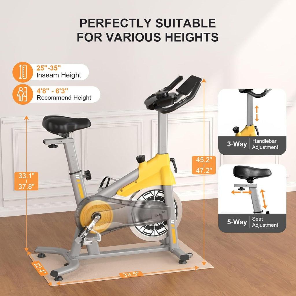 Magnetic Silent Home Spin Exercise Bike