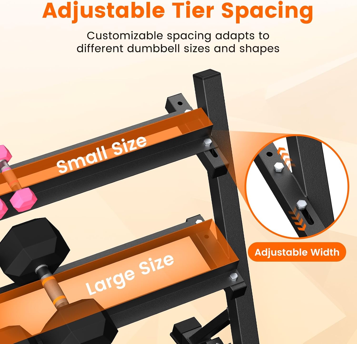 3‑Tier Heavy‑Duty Dumbbell Rack