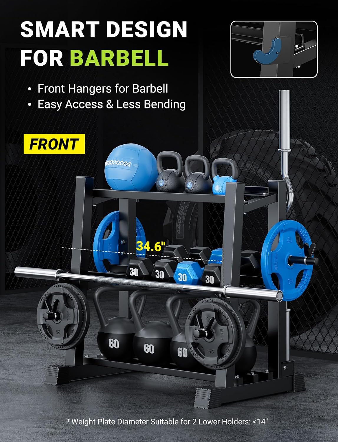 Compact Multi‑Tier Dumbbell Storage Rack