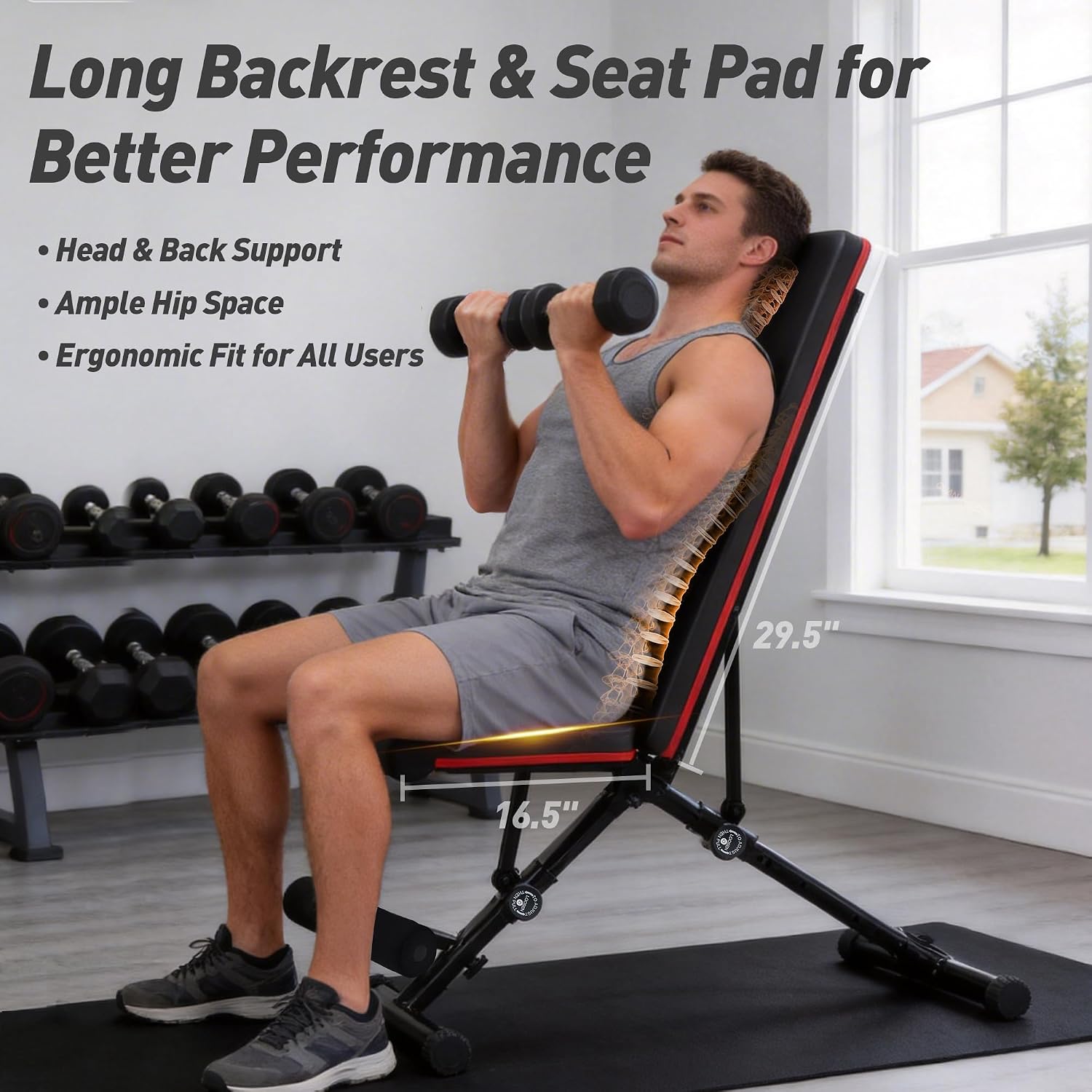 Foldable Adjustable Incline Weight Bench