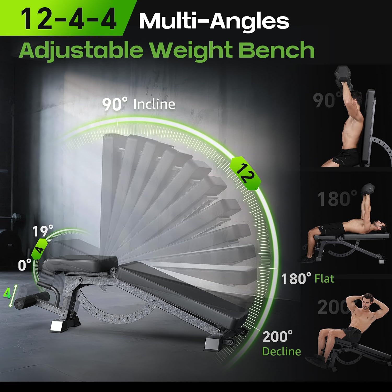 Commercial Adjustable Weight Training Bench