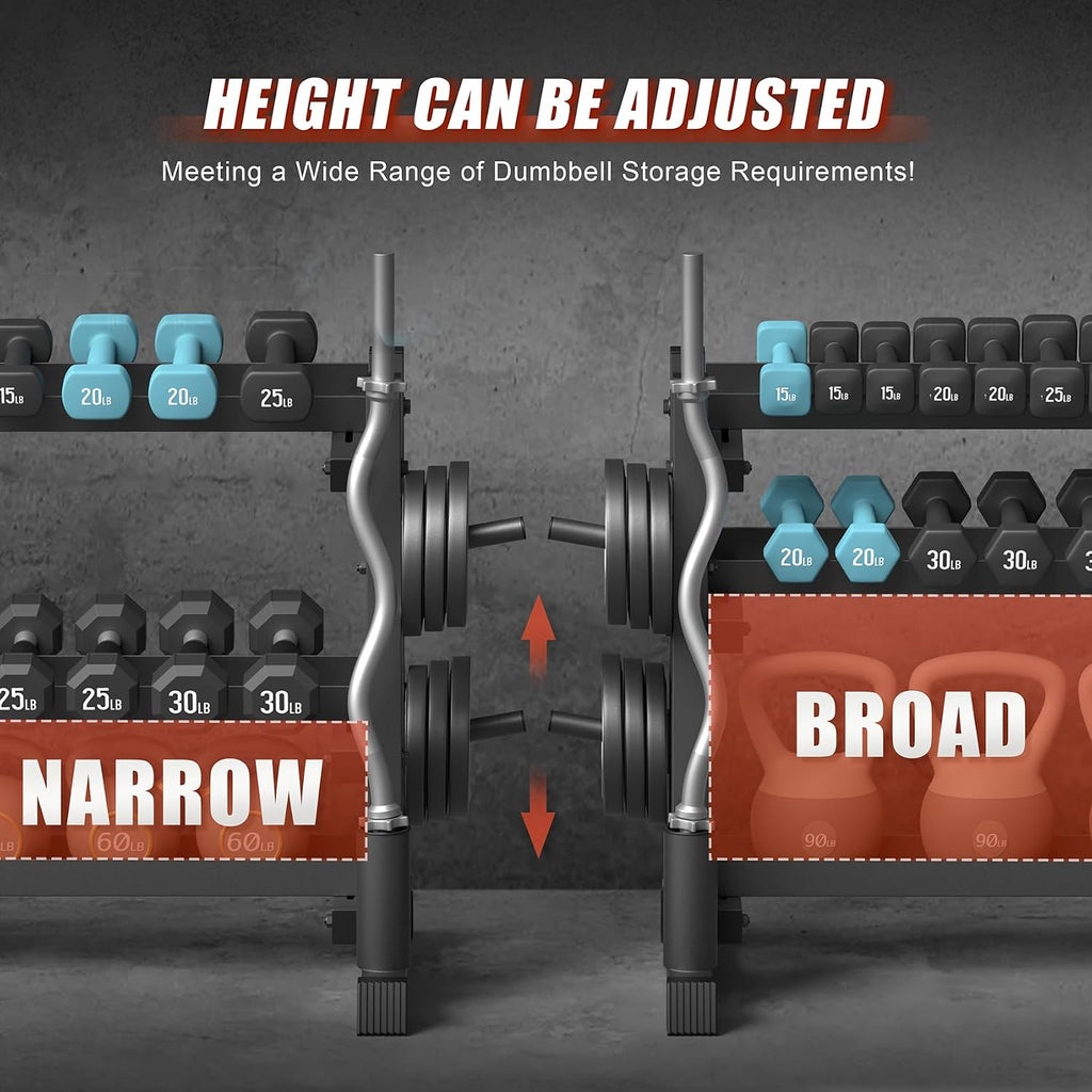 3‑Tier H‑Frame Weight Storage Rack