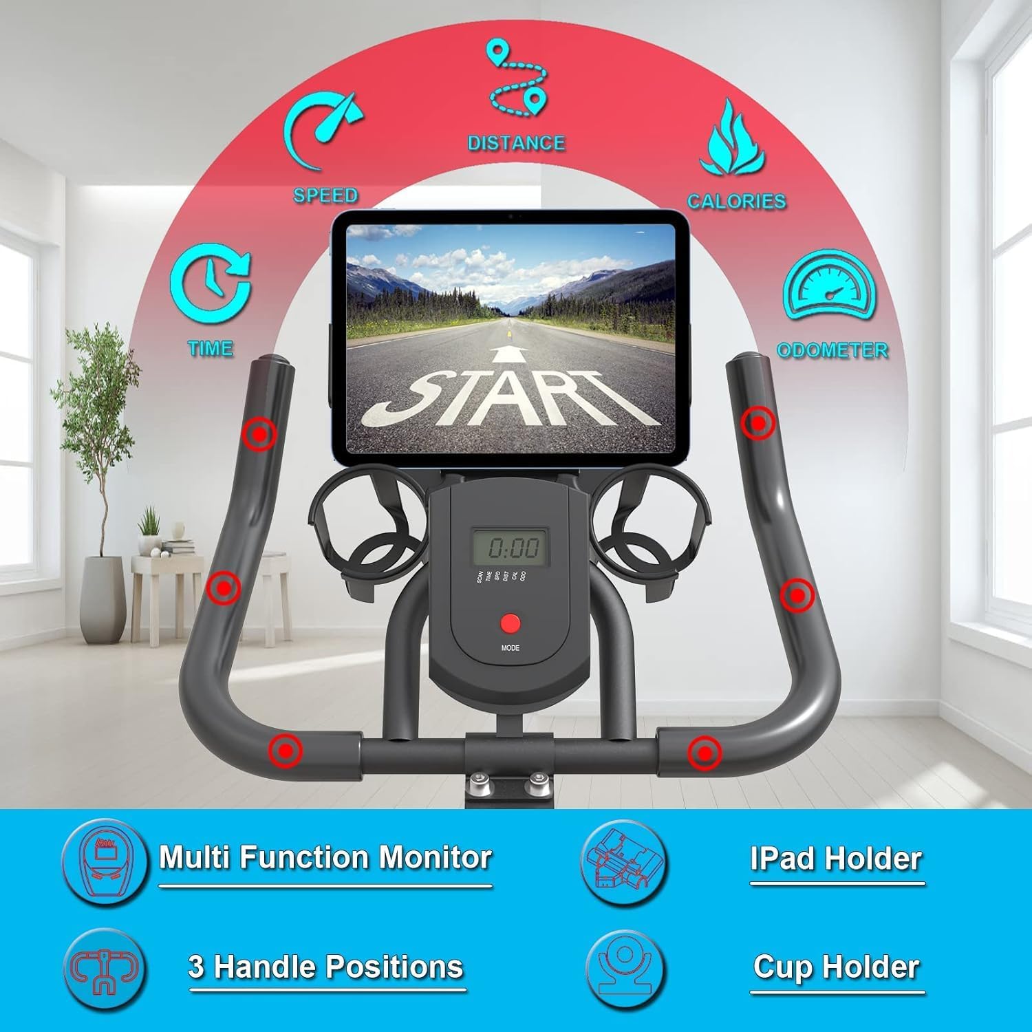 Silent Belt‑Drive Home Exercise Bike