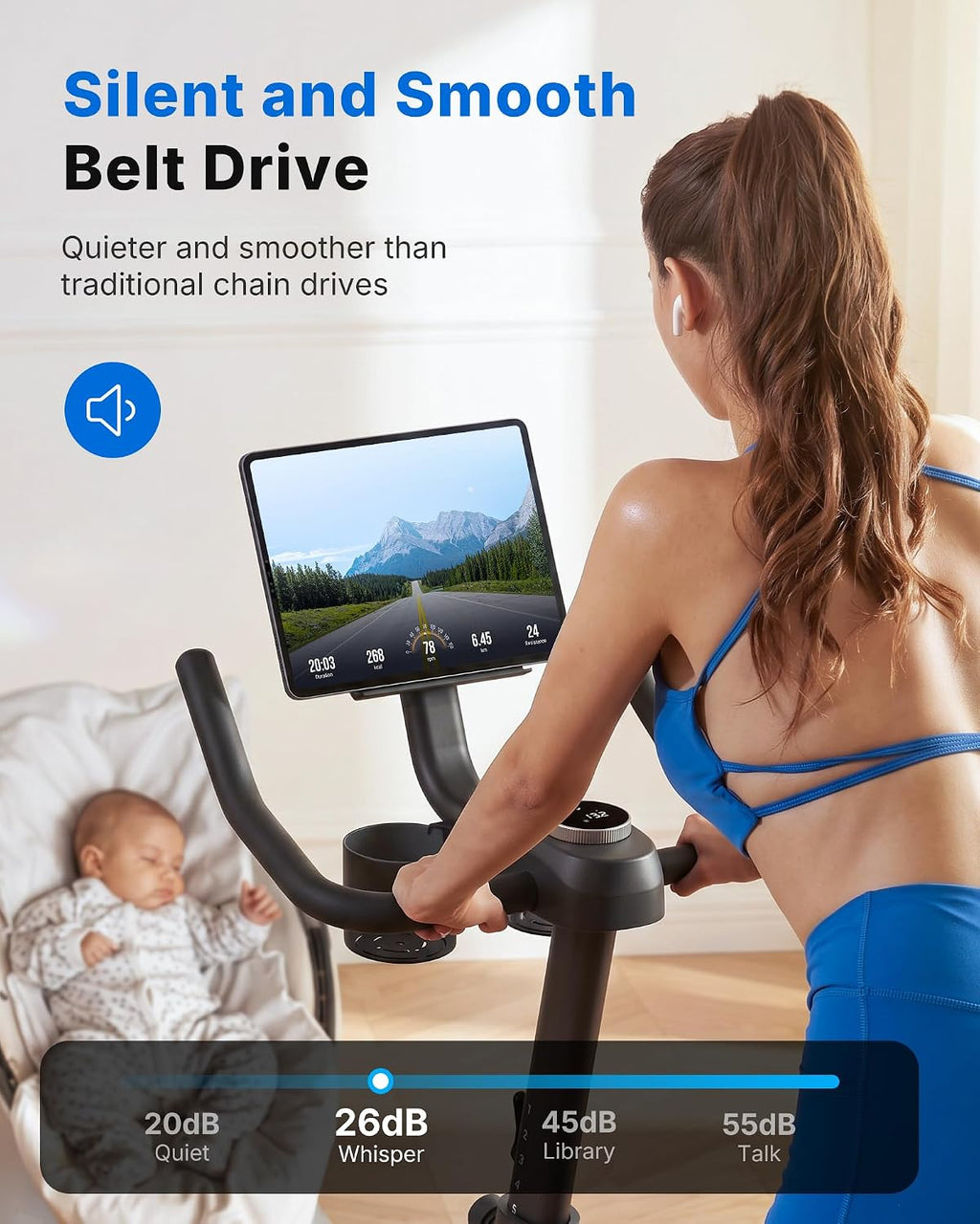 Magnetic App‑Driven Home Exercise Bike