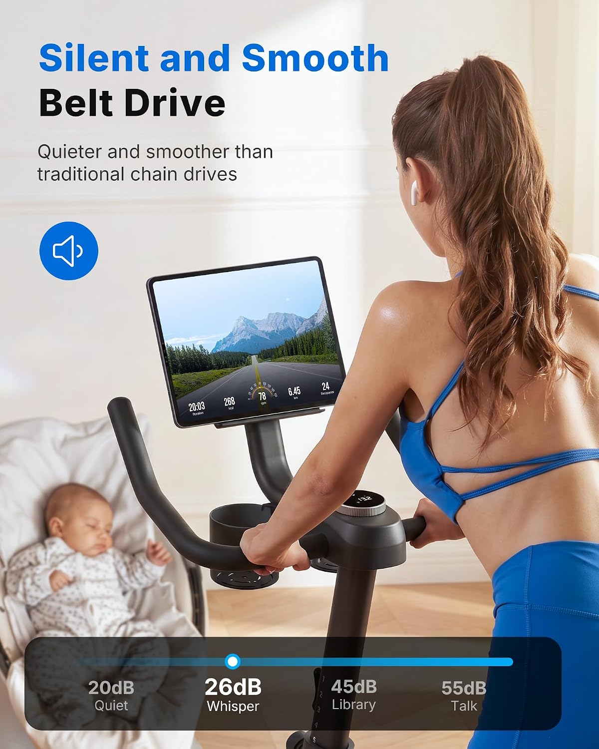 Magnetic App‑Driven Home Exercise Bike