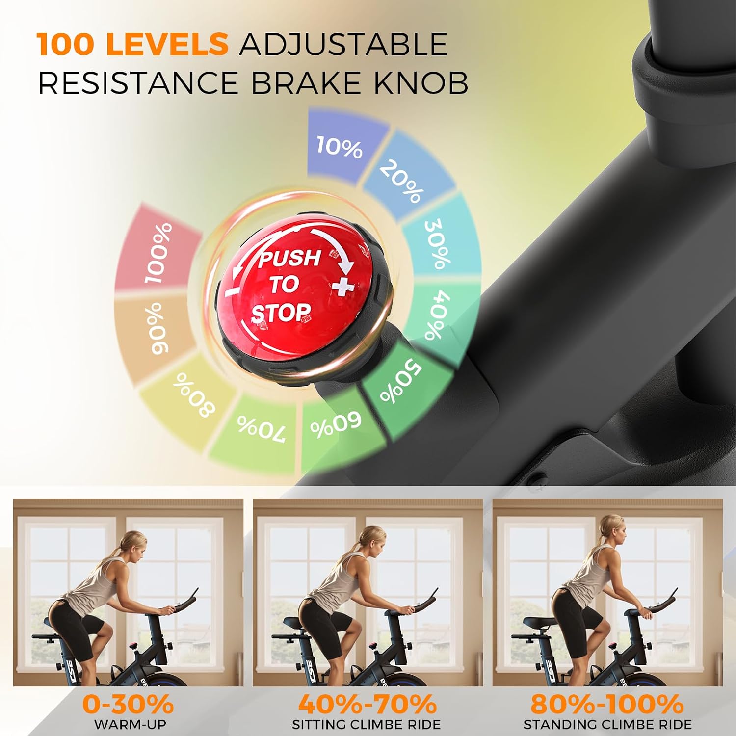 App‑Compatible Home Spin Exercise Bike