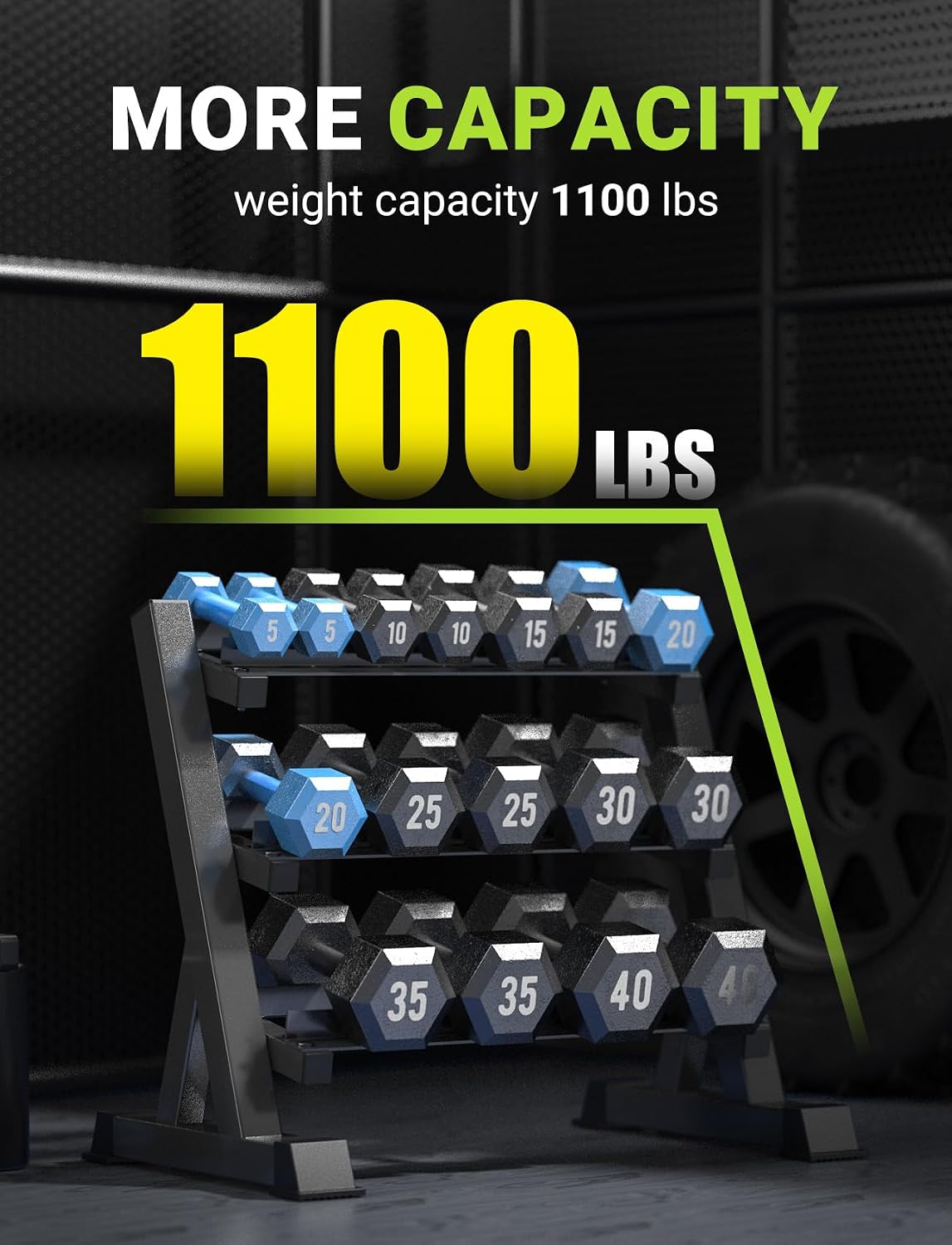 Heavy‑Duty Dumbbell Storage Rack