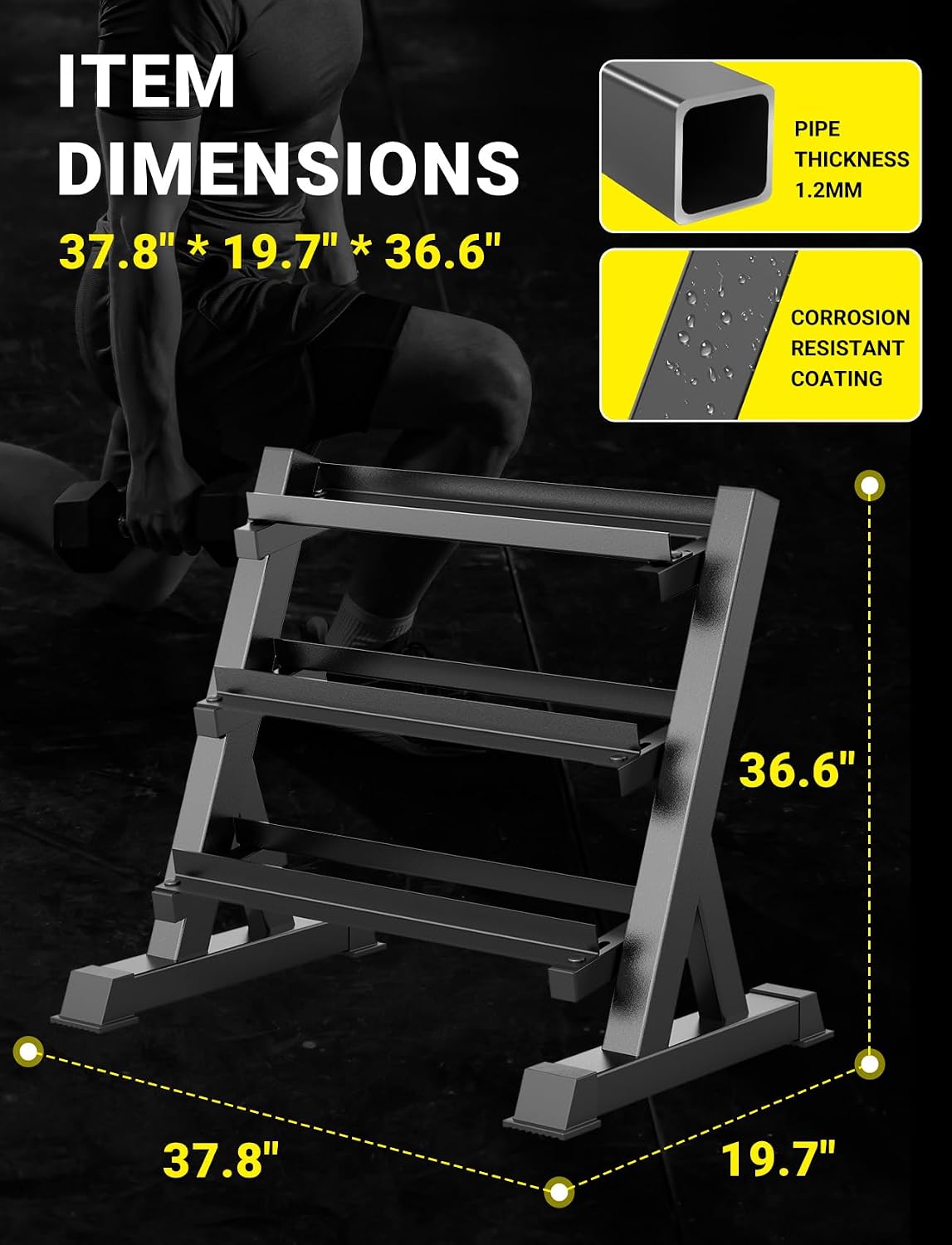 Heavy‑Duty Dumbbell Storage Rack