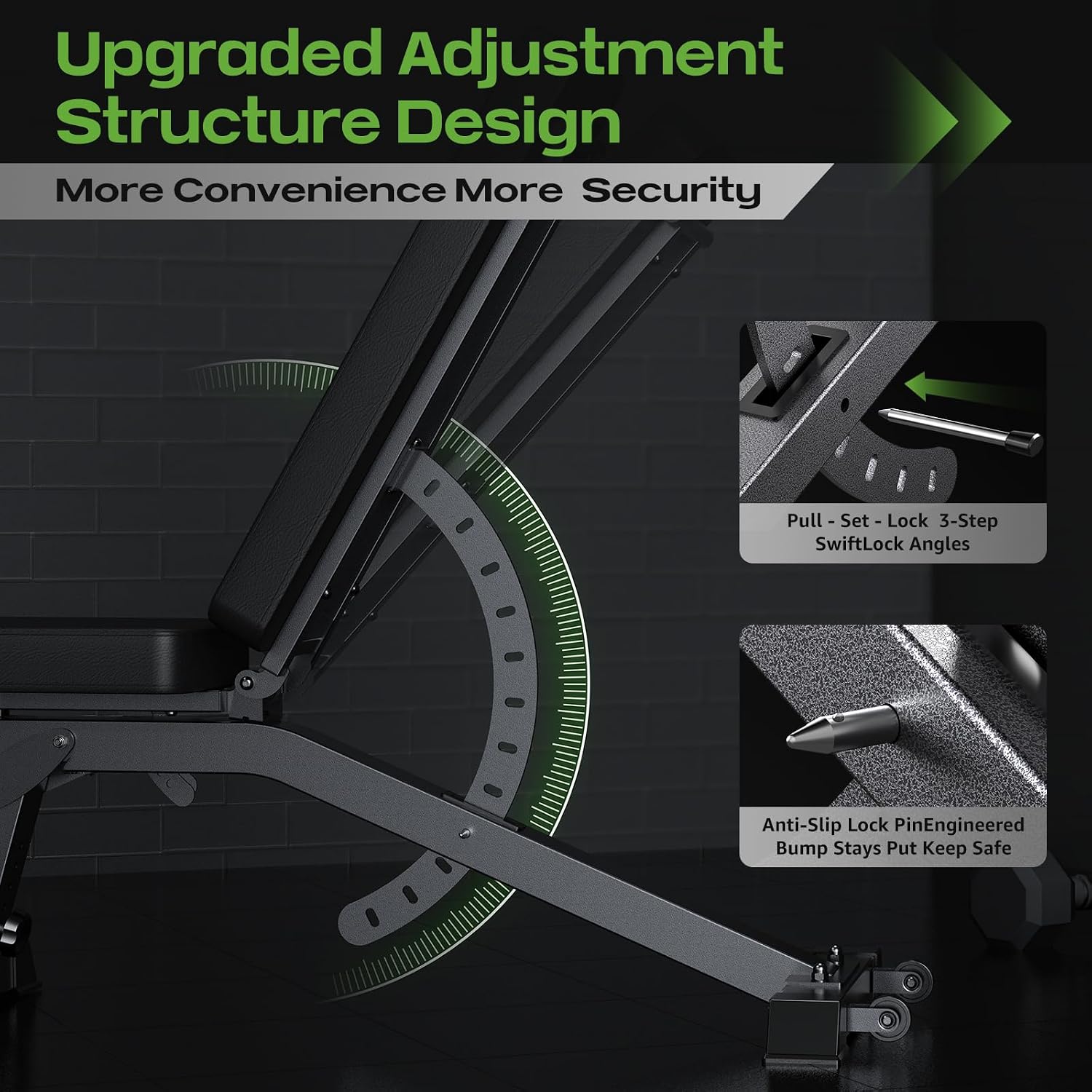 Commercial Adjustable Weight Training Bench