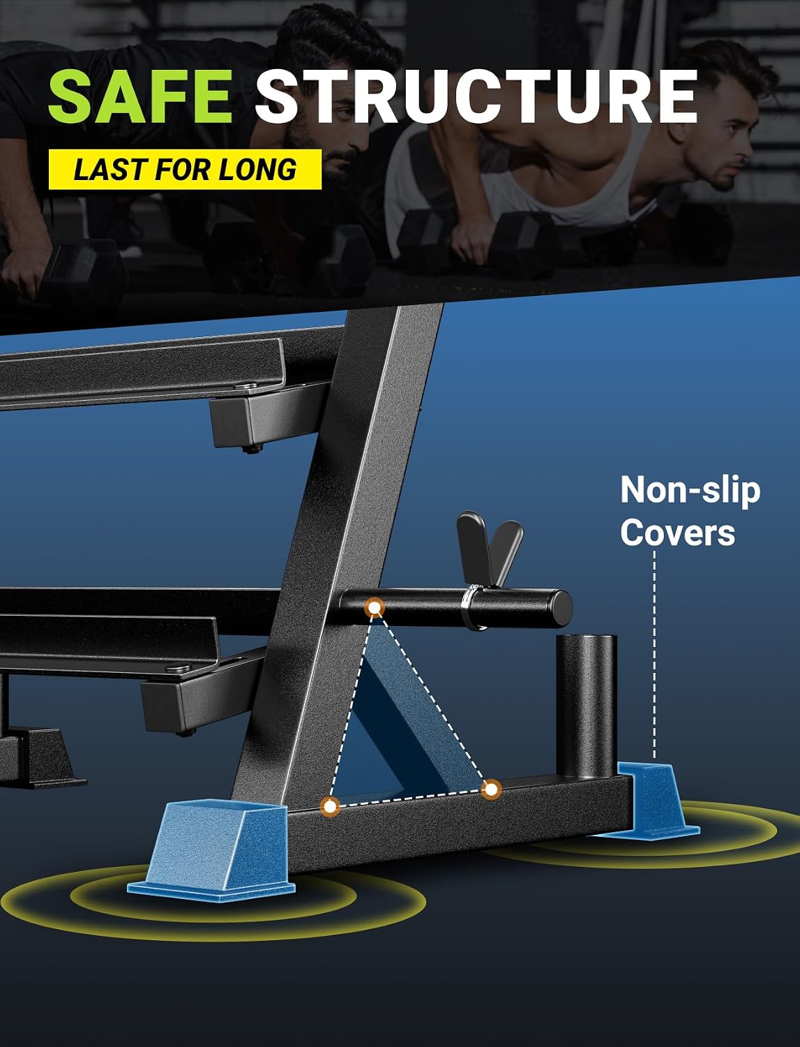 3‑Tier Heavy‑Duty Weight Storage Rack