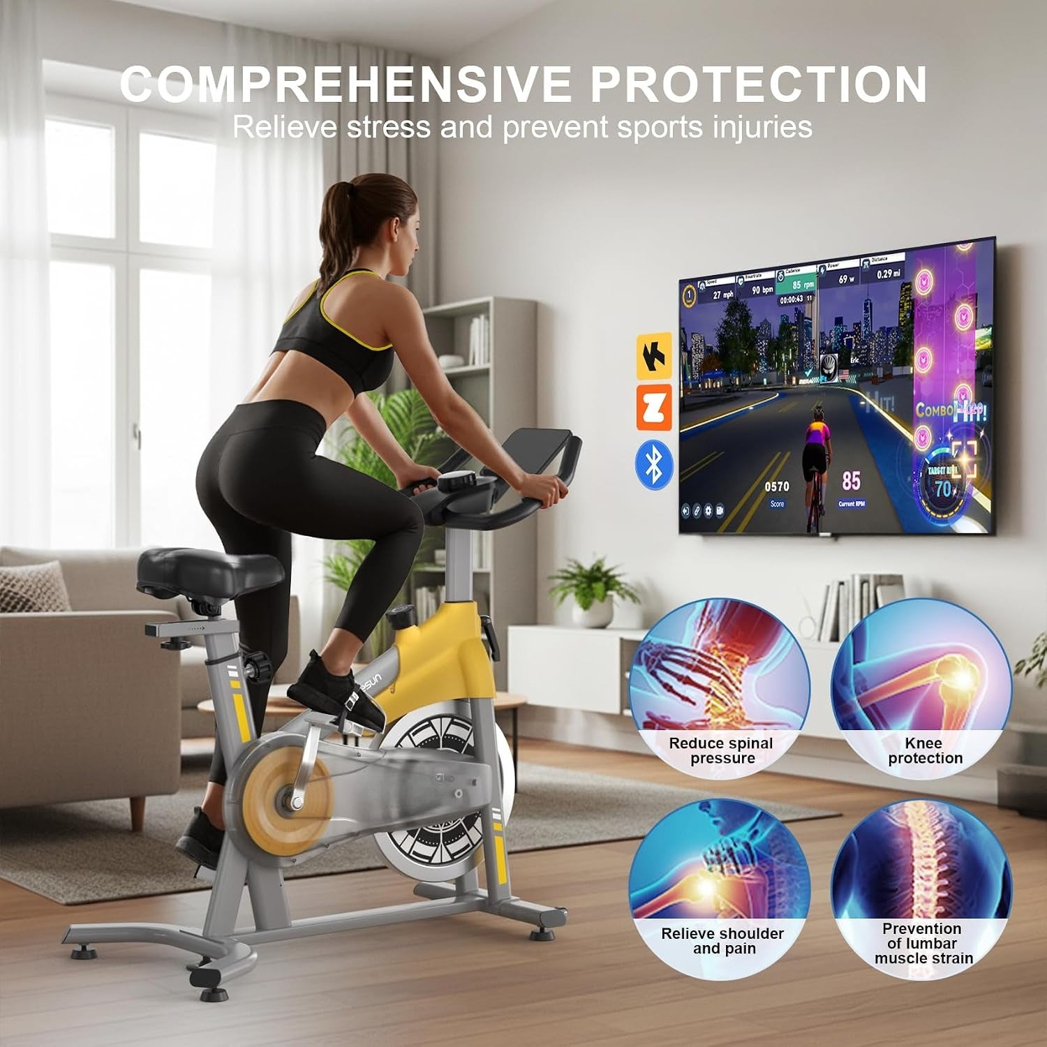 Magnetic Silent Home Spin Exercise Bike