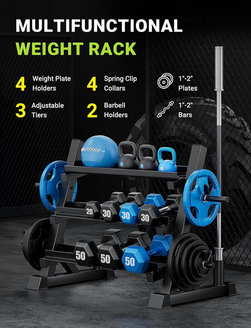 3‑Tier Heavy‑Duty Weight Storage Rack