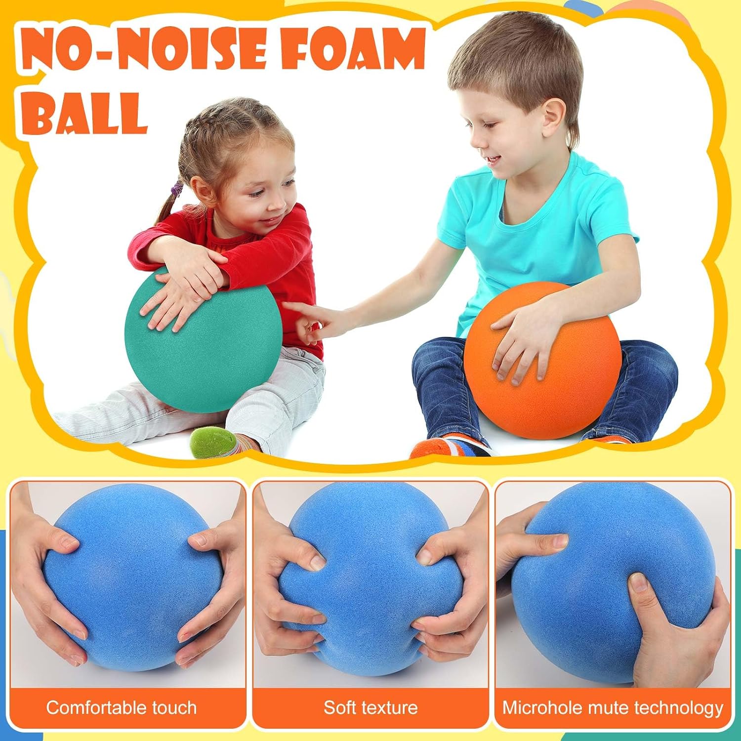 4‑Pack Soft Foam Kids Dodgeballs