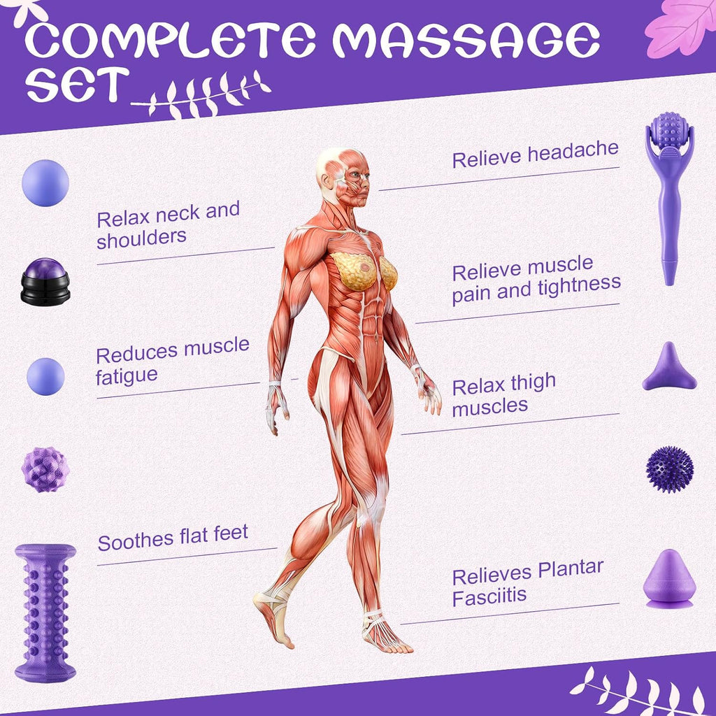 9‑Piece Deep Tissue Massage Ball Set