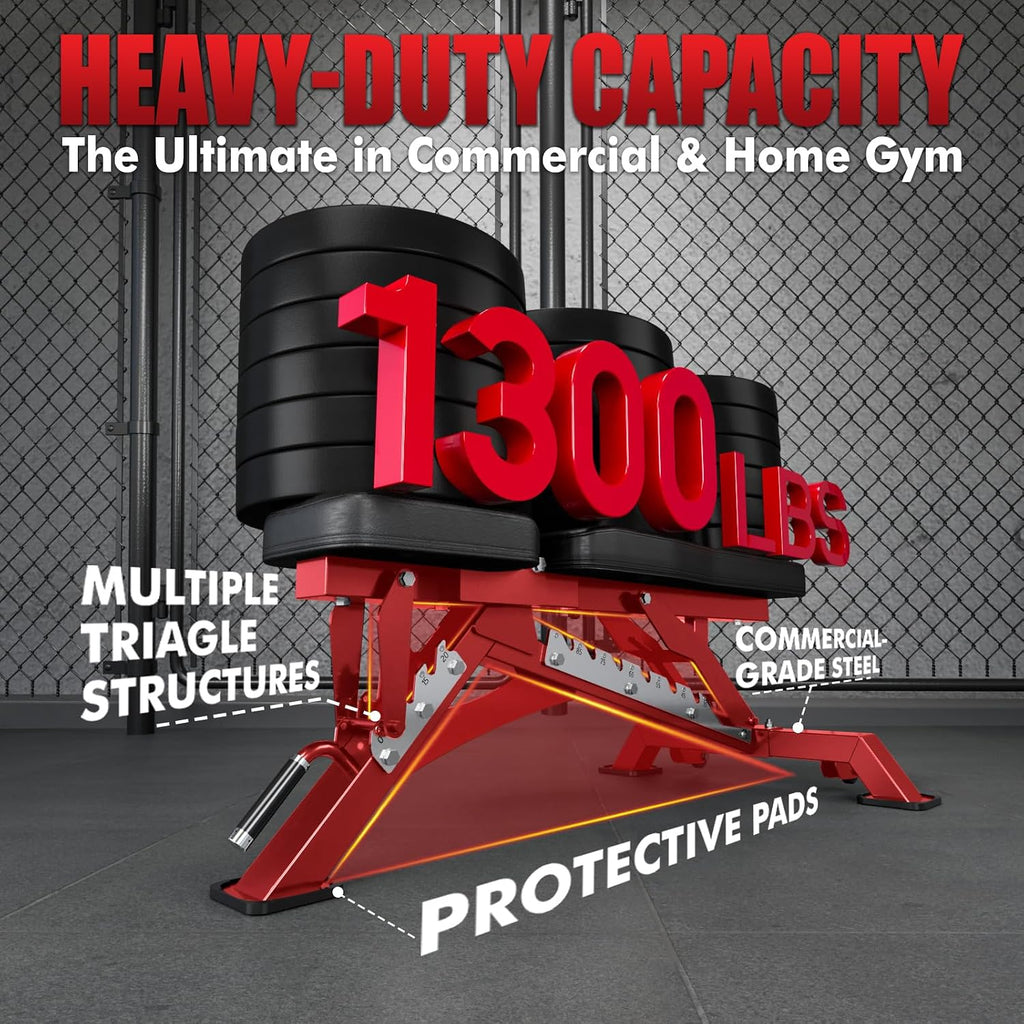 Heavy‑Duty Adjustable Workout Weight Bench