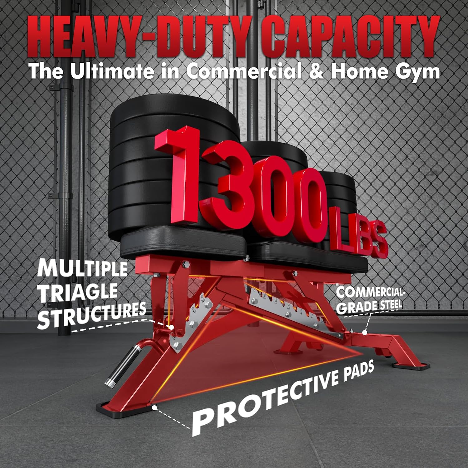 Heavy‑Duty Adjustable Workout Weight Bench