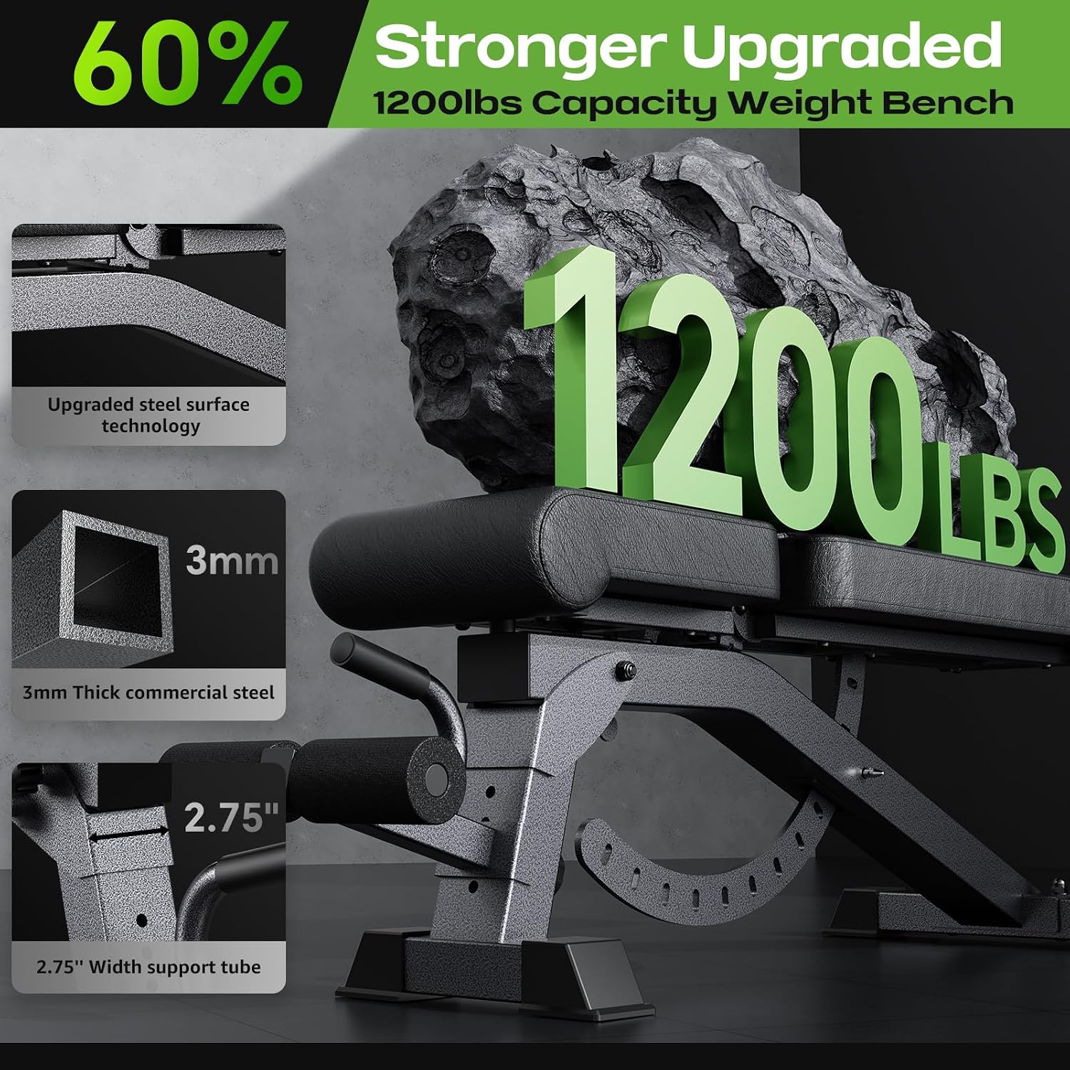 Commercial Adjustable Weight Training Bench
