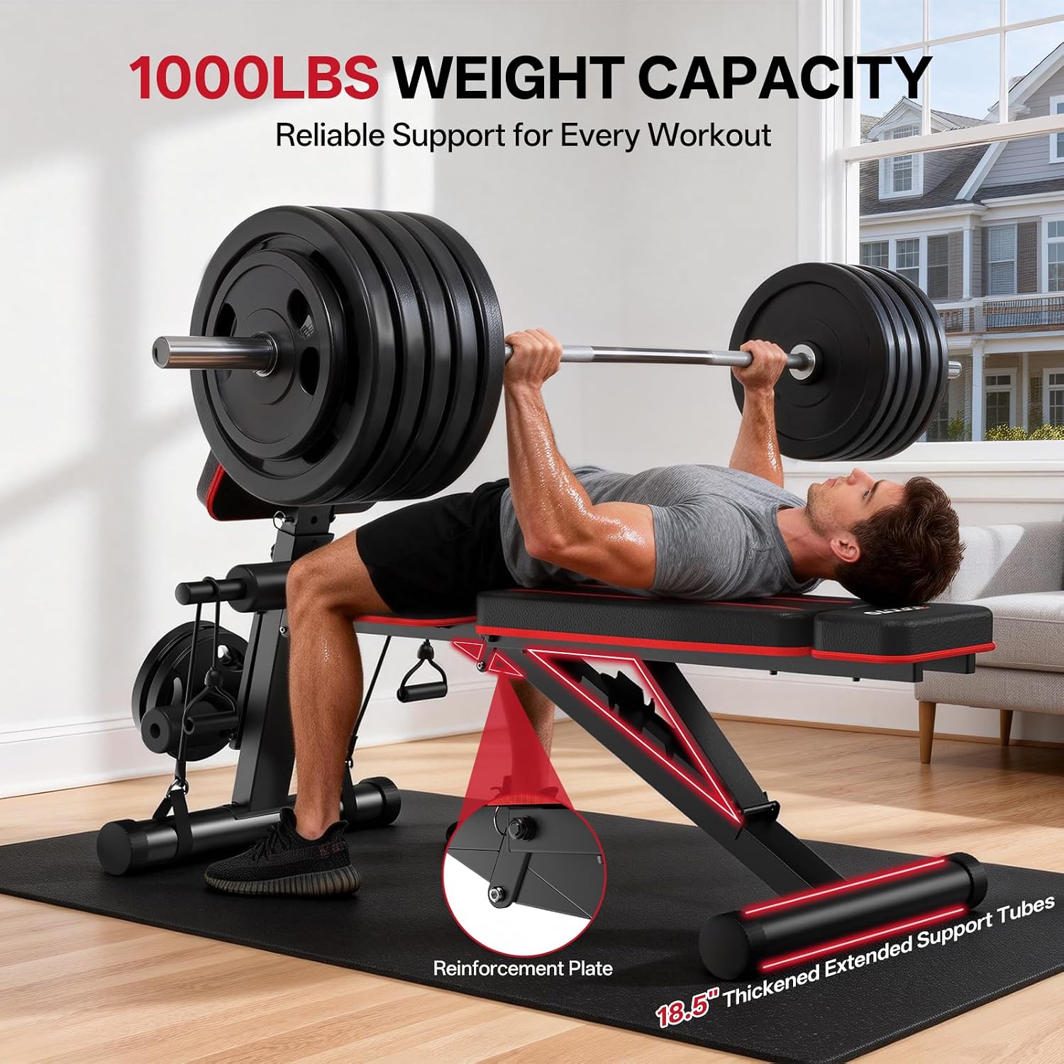 Foldable Multi‑Function Weight Bench