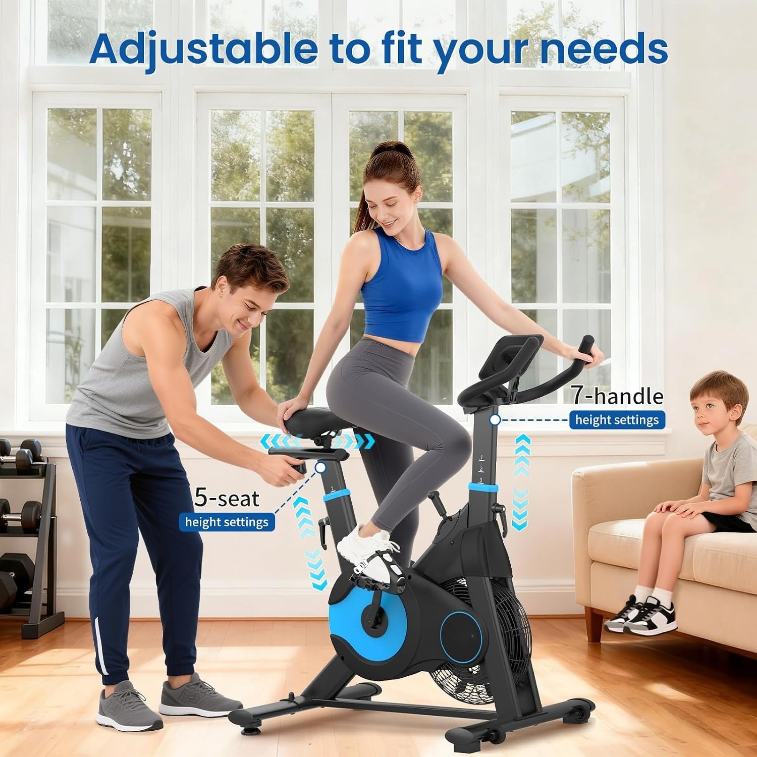 Air Magnetic Home Spin Exercise Bike