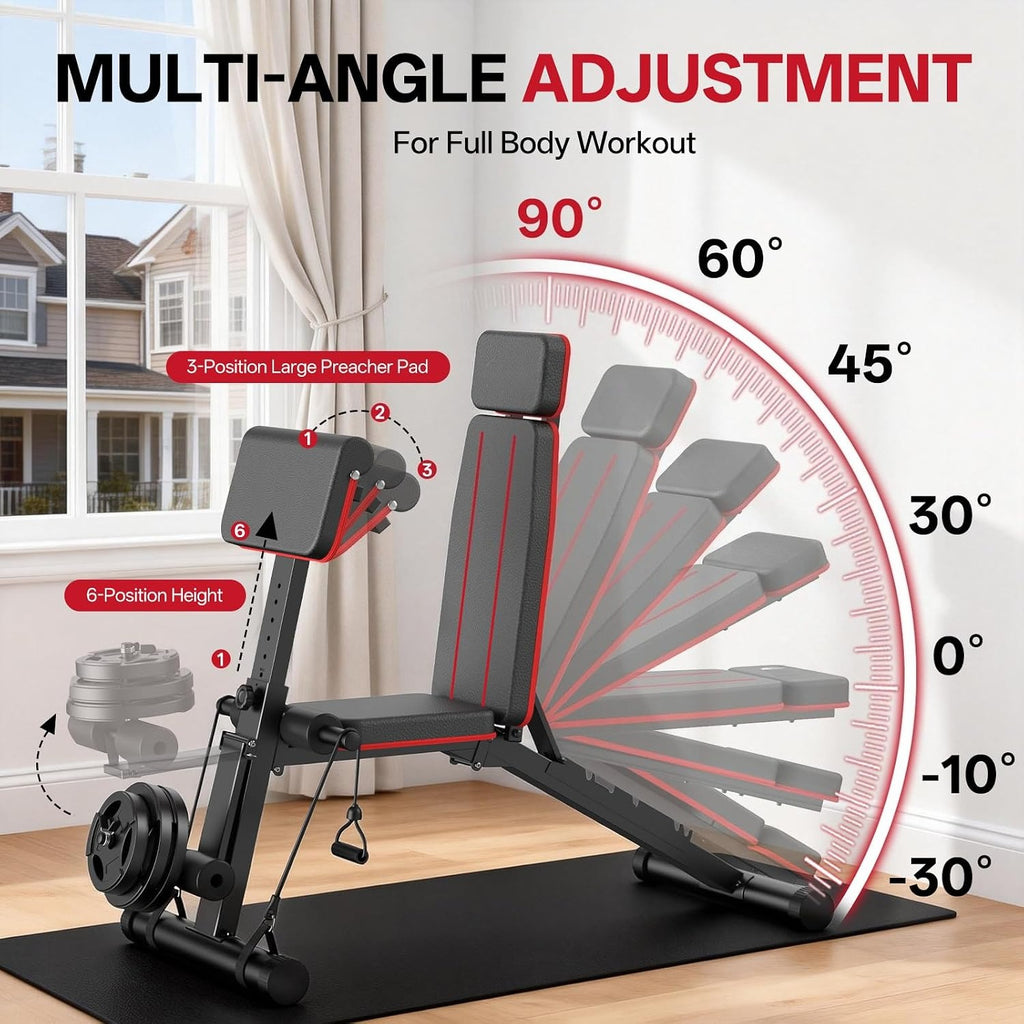 Foldable Multi‑Function Weight Bench
