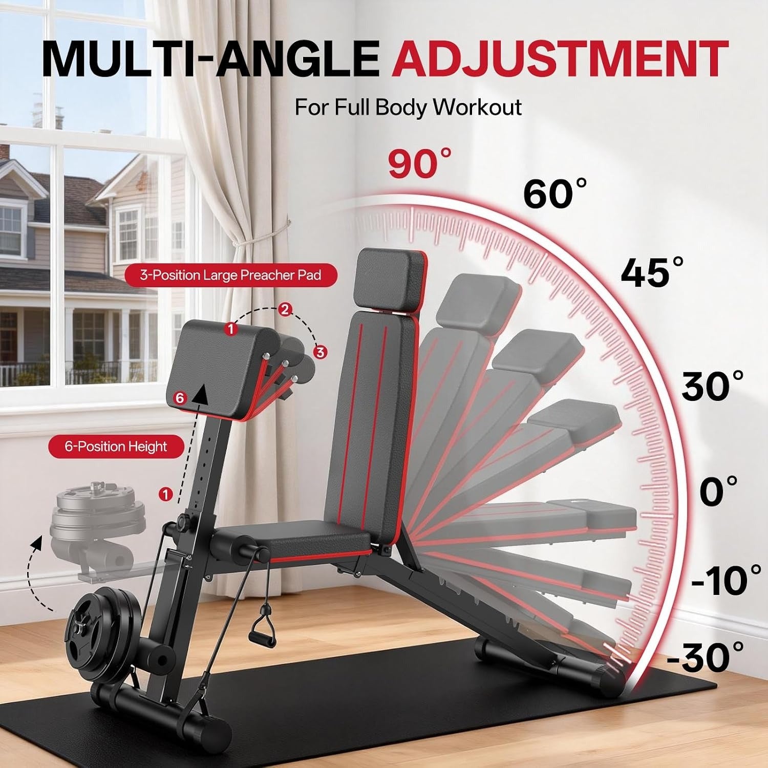 Foldable Multi‑Function Weight Bench