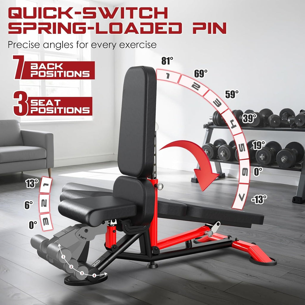 Heavy‑Duty Adjustable Weight Bench