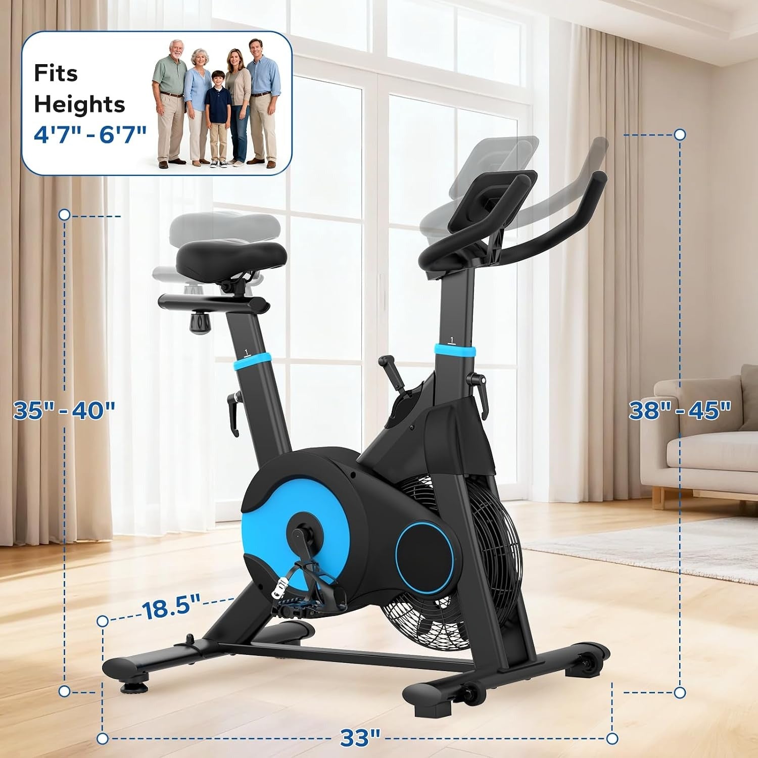 Air Magnetic Home Spin Exercise Bike