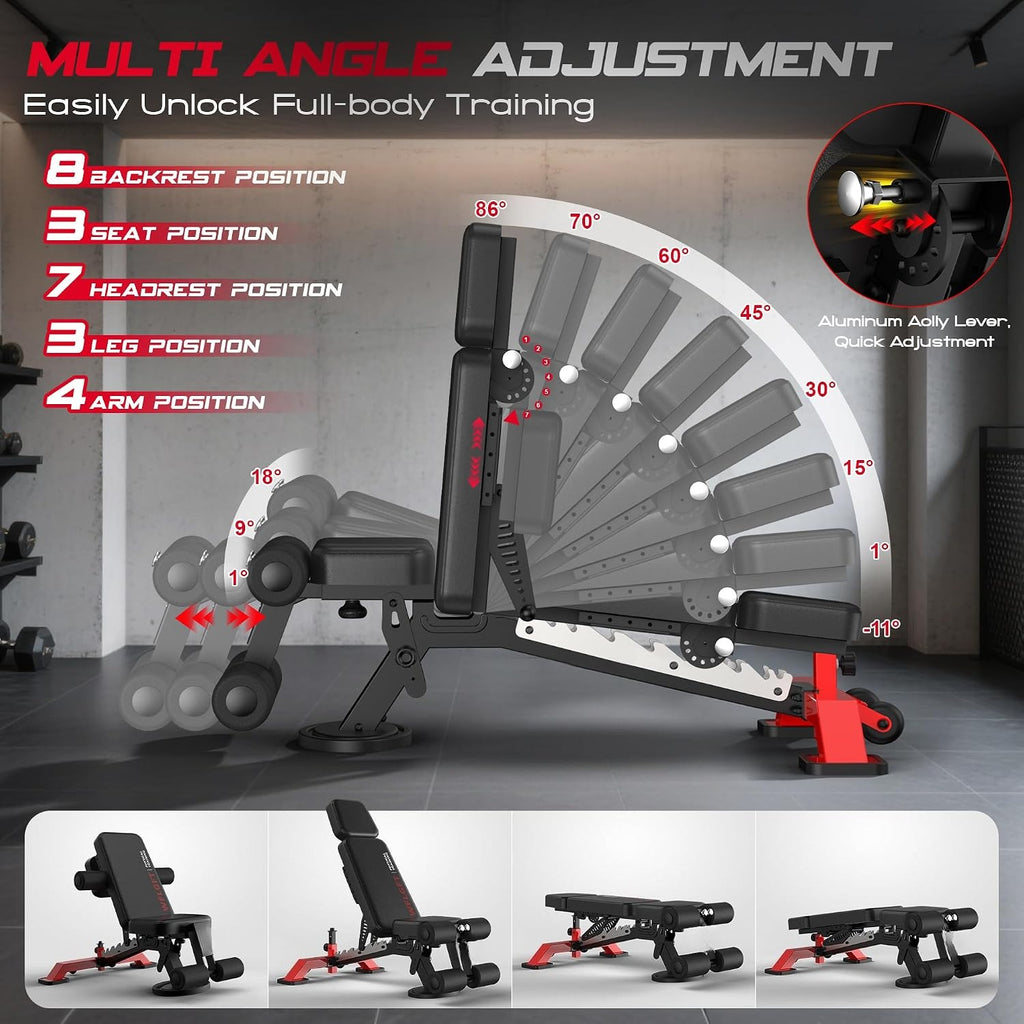Heavy‑Duty Multi‑Function Weight Bench