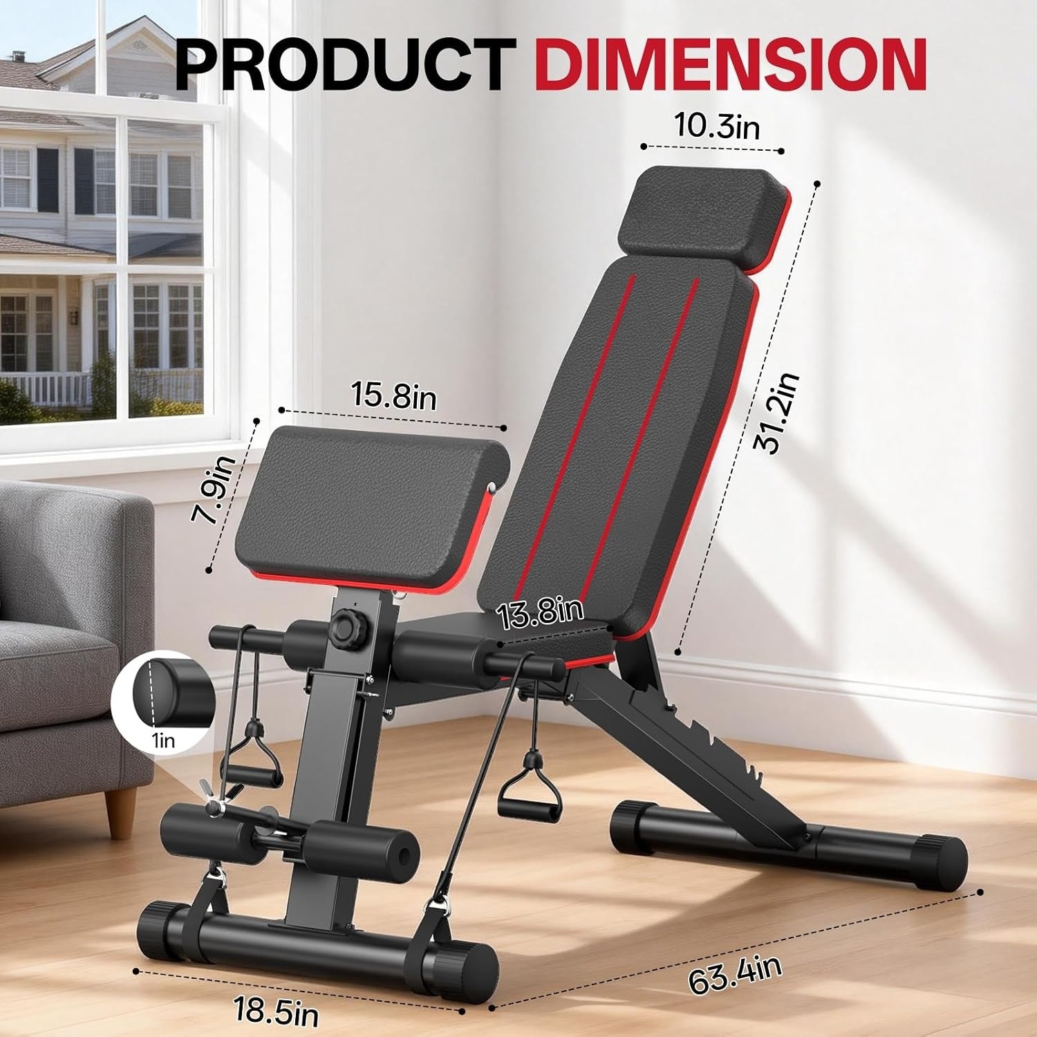 Foldable Multi‑Function Weight Bench